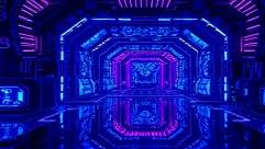 abstract design interface, imaginative, reimagining digital spaces, photorealistic, futuristic environment with holographic displays, highly detailed, complex patterns and shapes, UHD quality, gradients of blues and purples, illuminated by LED lights, shot with a 16mm lens